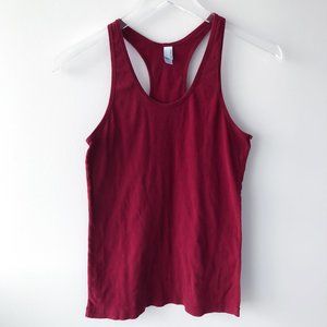 AMERICAN APPAREL Red Racerback Tank Top - 100% Ctn